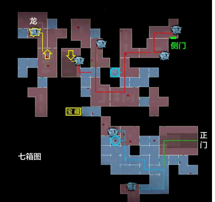超自然行动组中的宝藏房间具体位于何处？