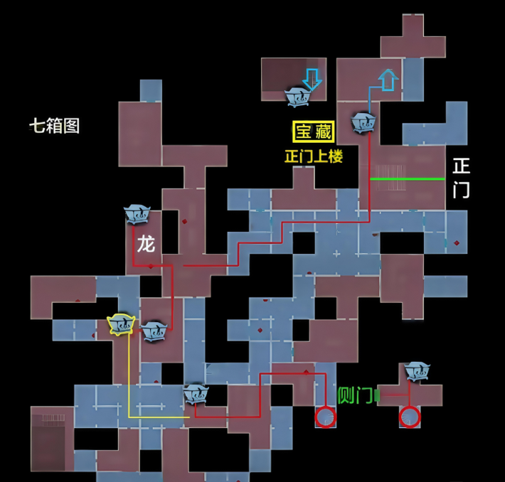超自然行动组中的宝藏房间具体位于何处？
