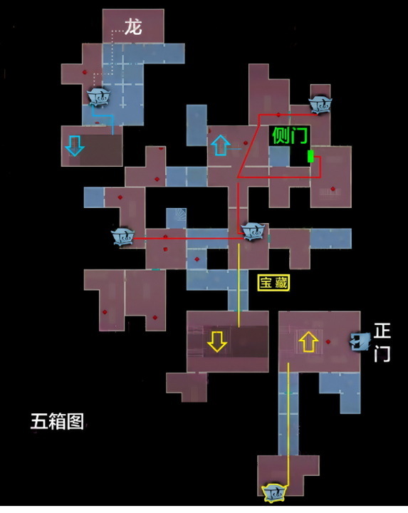 超自然行动组中的宝藏房间具体位于何处？