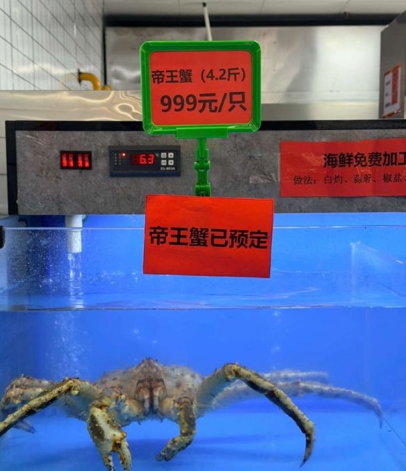 南京大学的学生餐厅推出了一只售价高达999元的帝王蟹,获得了部分学生的赞许和好评。
南京大学的学生餐厅推出了一只售价高达999元的帝王蟹,获得了部分学生的赞许和好评。