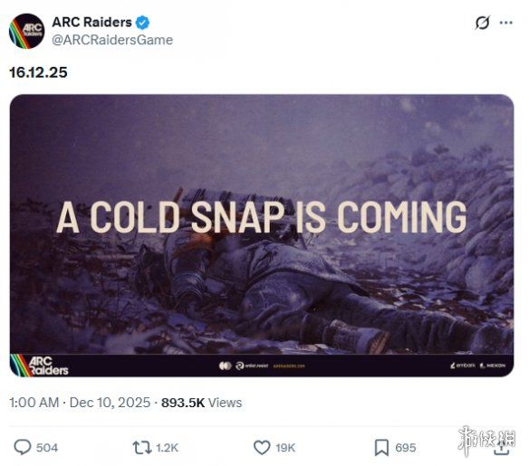 12月16日正式上线！_《弧光劫掠者》官方宣布推出名为“寒潮突袭”的新版本   
