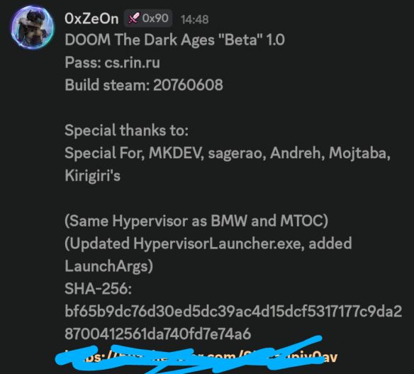 又取得突破!《毁灭战士:黑暗时代》的Denuvo加密成功被攻破! 又取得突破!《毁灭战士:黑暗时代》的Denuvo加密成功被攻破!